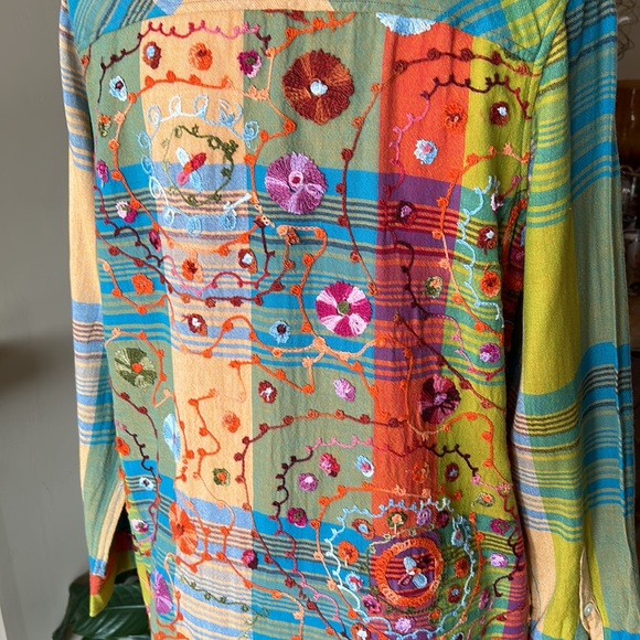 Soft surroundings Manchester Linen blend Shirt szM - Picture 5 of 10